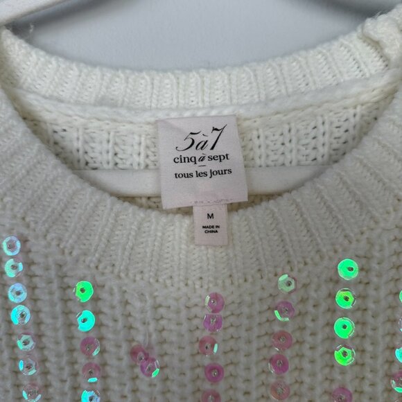 White sequin sweater - Picture 3 of 5